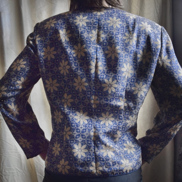 100% Silk Adrianna Papell Vintage 80s Blazer - Picture 4 of 5